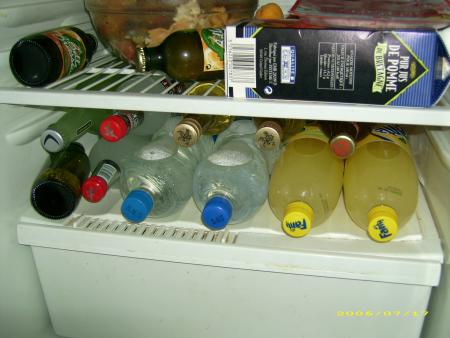 le bas du frigo